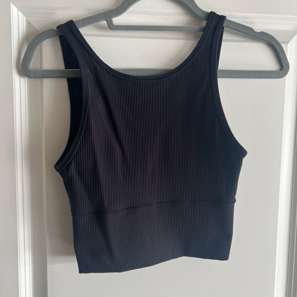 lululemon athletica Black Ribbed Tank Top